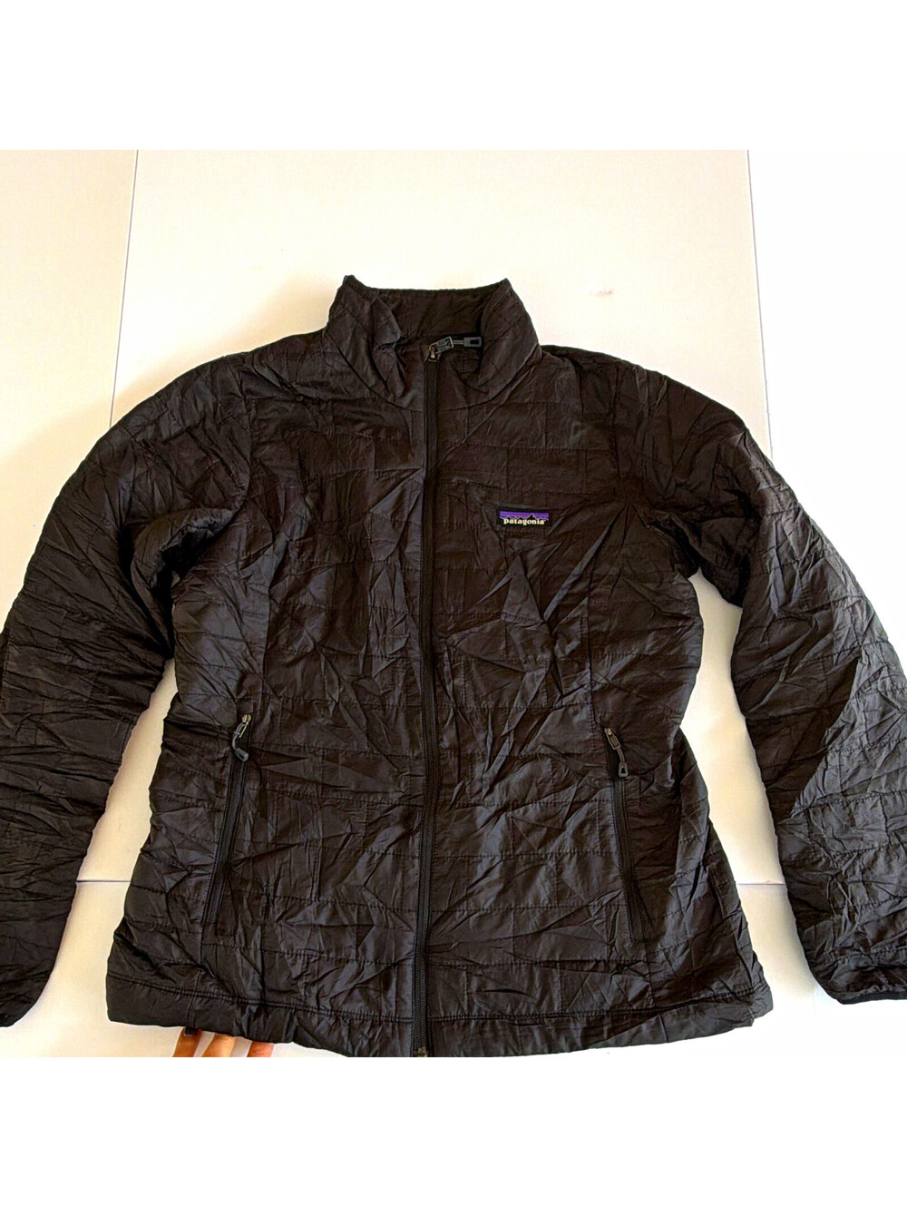 Patagonia Nano Puff Women’s Black Solid Insulated Full Zip Puffer Jacket M